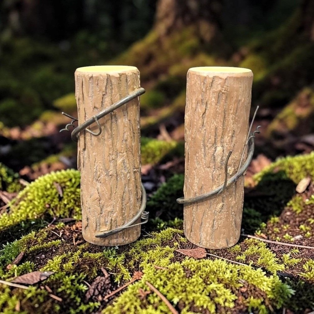Homestead Shoppe Candle Holders Set, Rustic Wood Texture, Replacement Home Decor